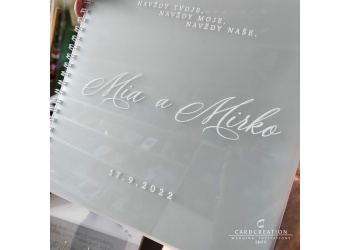 svadobna kniha transparentny akryl SK011 a