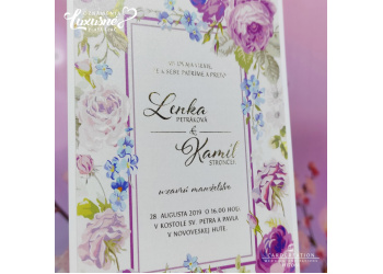 svadobne oznamenie kvetinove zlata termogravura 17061 a