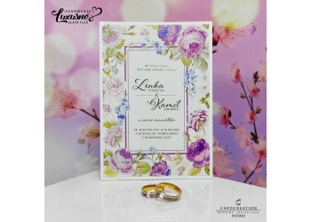 svadobne oznamenie kvetinove zlata termogravura 17061 b