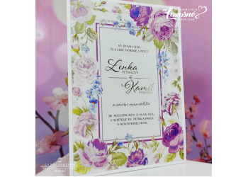 svadobne oznamenie kvetinove zlata termogravura 17061 c