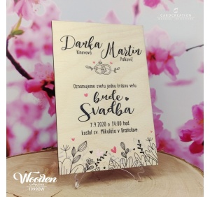 drevene svadobne oznamenia N19990W