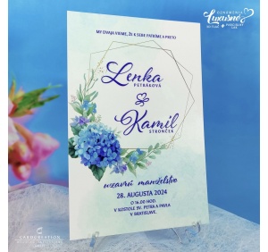 svadobne oznamenie kvetinove 3d tlac lak J20245