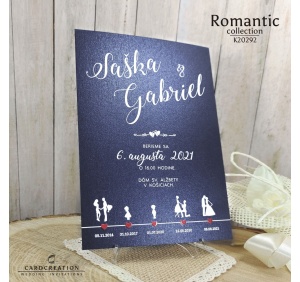 svadobne oznamenie pribeh lasky moderne 3d tlac K20292