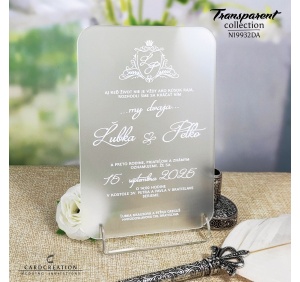 svadobne oznamenie transparentne dymovy akryl N19932DA