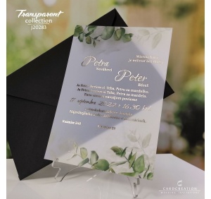 transparentne svadobne oznamenia J20283