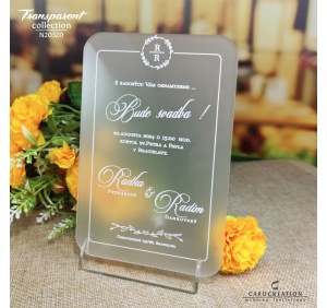 transparentne svadobne oznamenia N20320